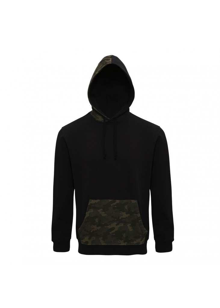 Asquith & Fox Mens Camo Trimmed Hoodie AQ047