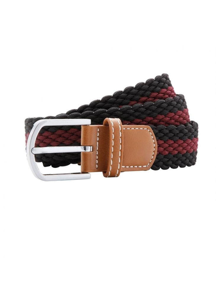 Asquith & Fox Unisex Two-colour Stripe Braid Stretch Belt AQ901