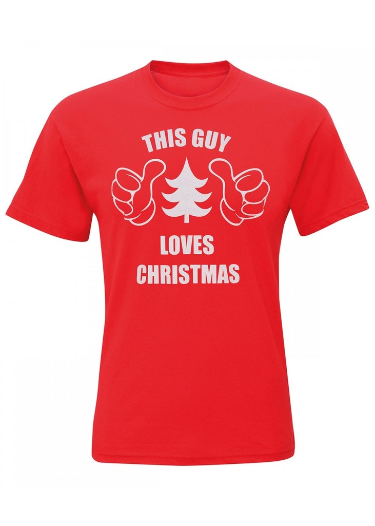 Christmas Shop Mens "This Guy Loves Christmas" Short Sleeve Tee CJ200