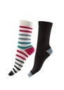 Pretty Polly 2PP NARROW STRIPE SOCK