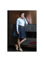 Russell Collection Ladies Long Sleeve Tailored Herringbone Shirt R962F