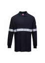 Portwest Flame Resistant Anti-Static Long Sleeve Polo Shirt With Reflective Tape FR03