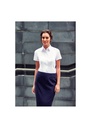 Russell Collection Ladies Short Sleeve Tailored Herringbone Shirt R963F