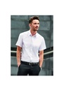 Russell Collection Mens Short Sleeve Tailored Herringbone Shirt R963M