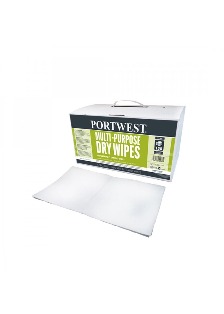 Portwest Multi-Purpose Dry Wipes (150 Wipes) IW90
