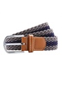 Asquith & Fox Unisex Two-colour Stripe Braid Stretch Belt AQ901