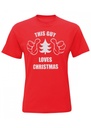 Christmas Shop Mens "This Guy Loves Christmas" Short Sleeve Tee CJ200