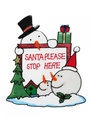 Christmas Shop 'Santa Stop Here' Window Cling Decoration CS309