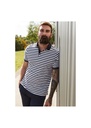 Front Row Striped Jersey Polo Shirt FR230