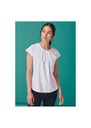 Henbury Women's Pleat Front Short Sleeve Blouse HB597