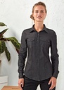 Premier Womens Jeans Stitch Denim Shirt PR322