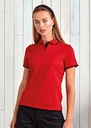 Premier Womens Contrast Coolchecker Polo PR619