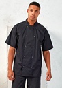 Premier Studded Front Short Sleeve Chefs Jacket PR664