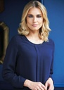 Brook Taverner Roma Long Sleeve Crepe Blouse BT2279